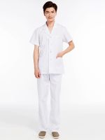 夏裝白色男醫(yī)師服